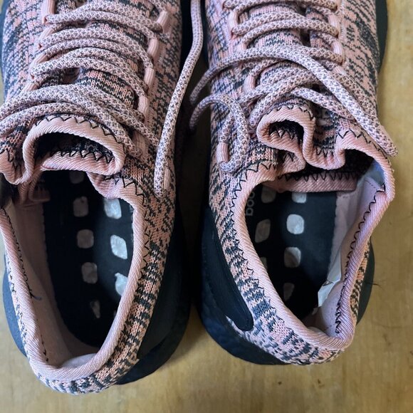 adidas PureBoost Salmon Running Shoe Pink Color Cushioned Comfy mens Size 8.5 - Picture 12 of 13
